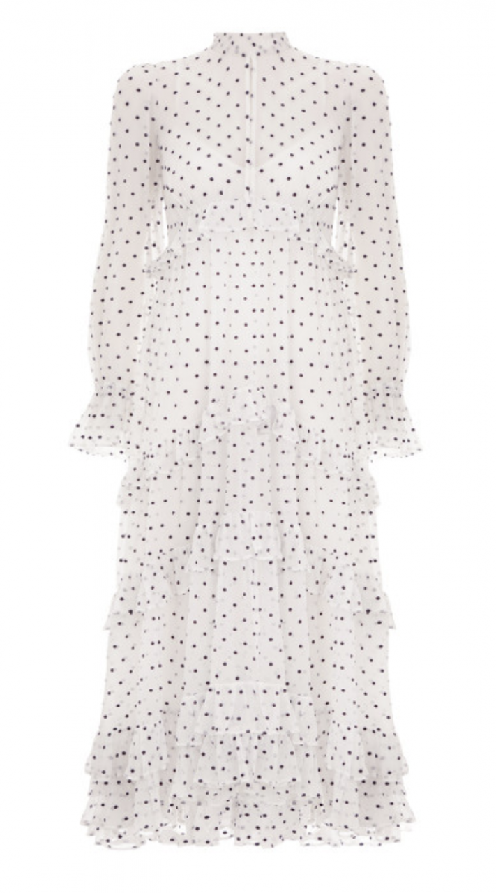 zimmermann white polka dot dress