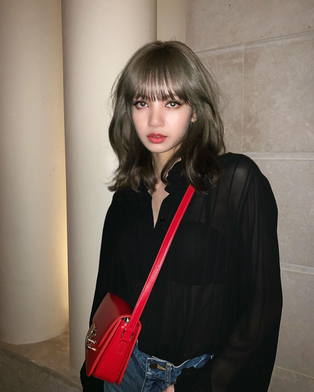 BLACKPINK's Lisa Showed Off Her Red Hair and Bangs