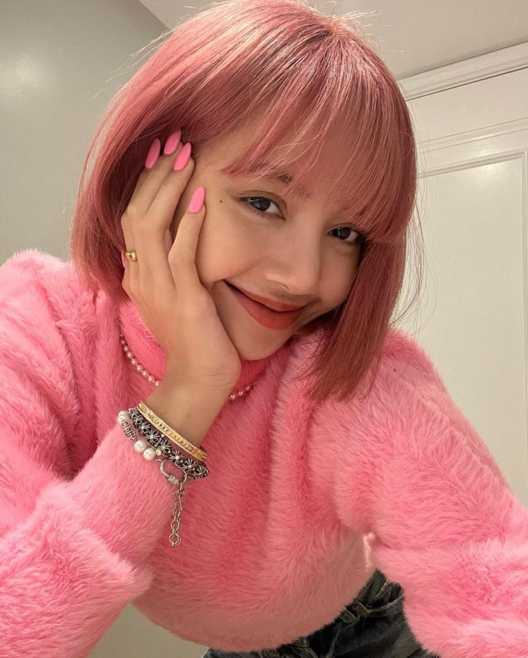 BLACKPINK's Lisa Showed Off Her Red Hair and Bangs