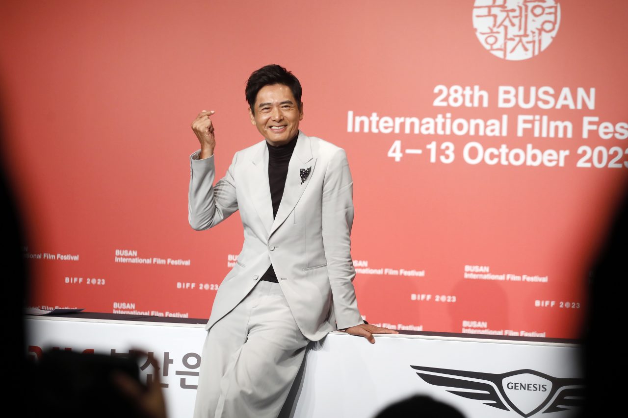 BUSAN, SOUTH KOREA - OCTOBER 05: Chow Yun Fat attends ‘The Asian Filmmaker of the Year’ press conference during the 28th Busan International Film Festival at KNN Theatre on October 05, 2023 in Busan, South Korea. Chow Yun Fat led the golden era of Hong Kong cinema and cemented his position as the key player of “Hong Kong Film Noir” when it manifested as a global film genre. (Photo by Woohae Cho/Getty Images)